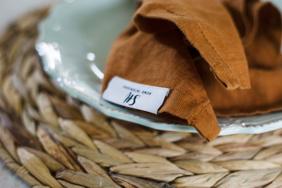 Load image into Gallery viewer, Natural Rust Linen Napkin Set of 2 | Handmade Soft Linen Napkin Set | Rust Linen Napkins Fall Kitchen Decor | Table Decor | Table Linens
