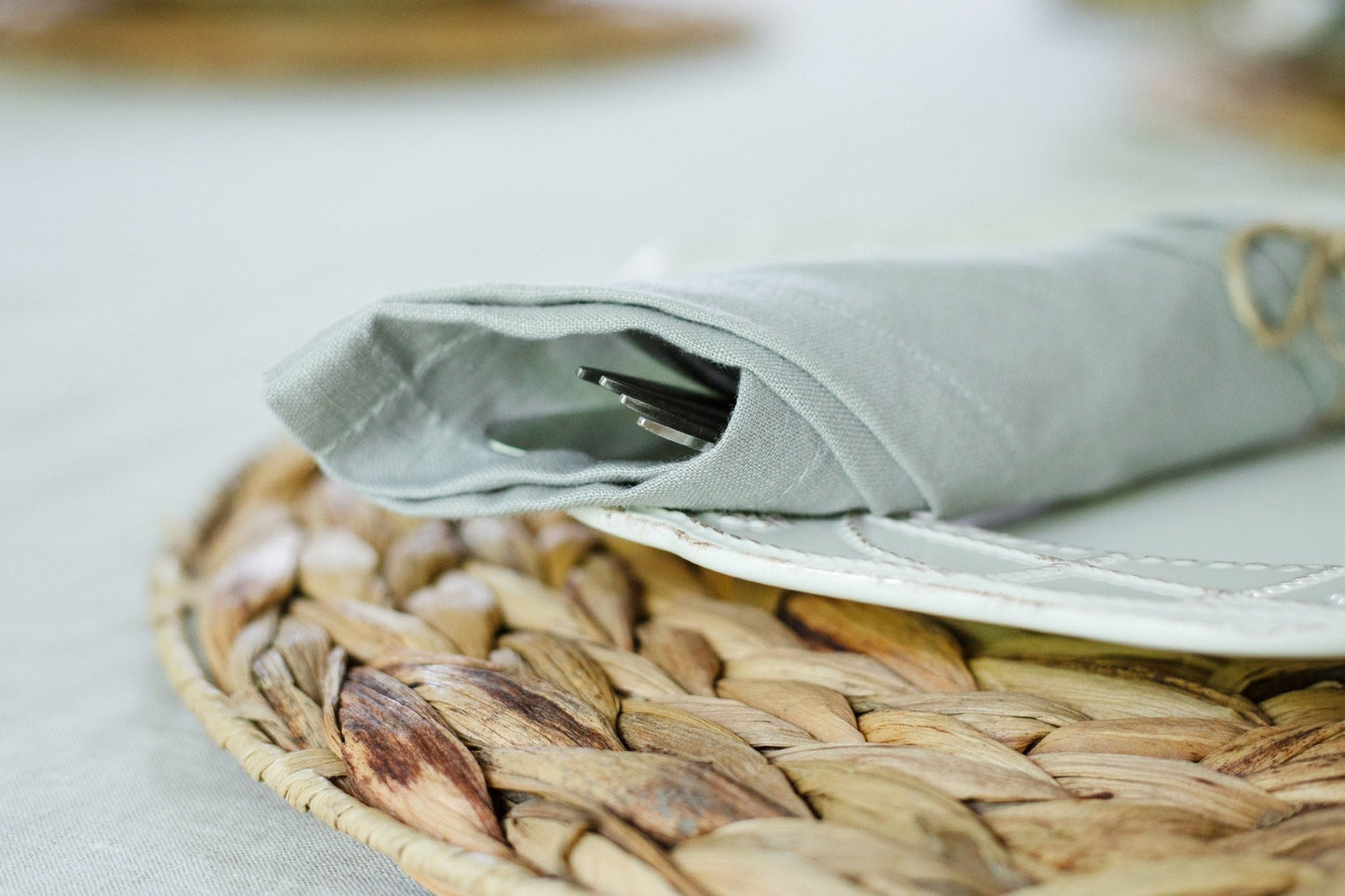 Natural Soft Kitchen Linen Napkin Set of 2 | Handmade Soft Linen Napkin Set | Linen Napkins Fall Kitchen Decor | Table Decor | Table Linens