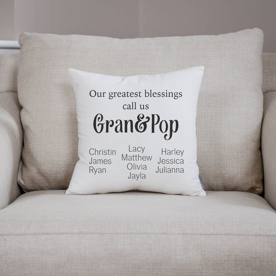 Load image into Gallery viewer, Our Greatest Blessings Call Us | Grandparent Gift | Personalized Grandparent Names | Gift For Grandparents | Names of Grandkids | Kids Names
