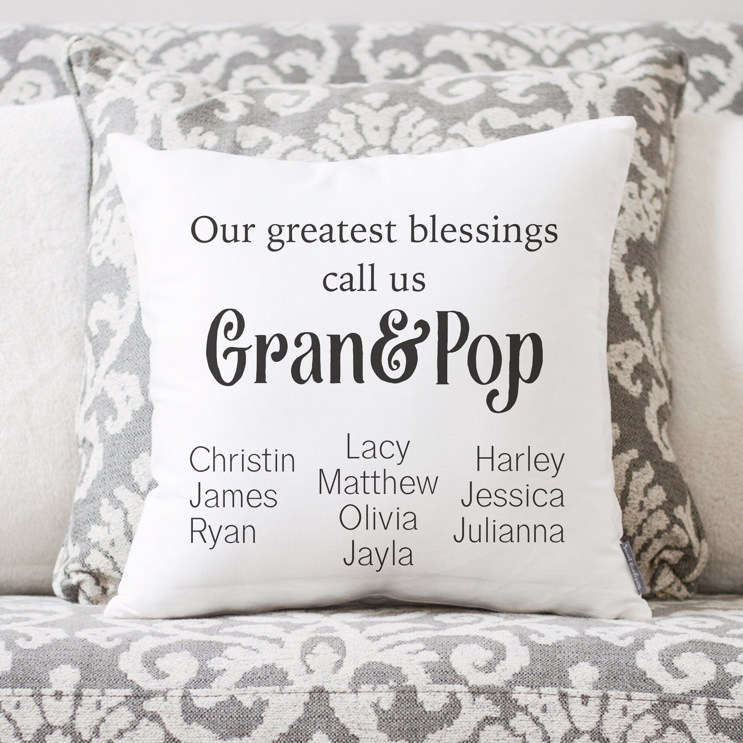 Load image into Gallery viewer, Our Greatest Blessings Call Us | Grandparent Gift | Personalized Grandparent Names | Gift For Grandparents | Names of Grandkids | Kids Names
