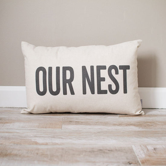 Our Nest Pillow | Rustic Decor | Home Decor | Rustic Decor Ideas | Rustic Home Decor | Decorative Pillows | Housewarming Gift | Throw Pillow