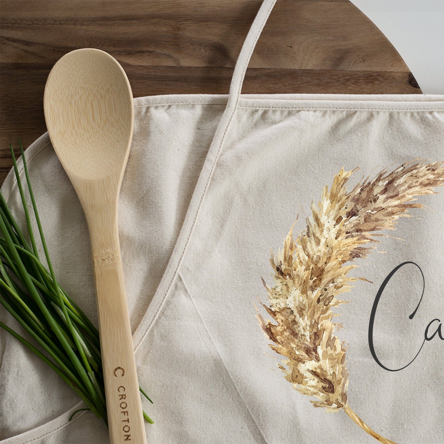 Load image into Gallery viewer, Pampas Grass | Birthday Apron | Kitchen Apron | Personalized Bridesmaid Gift | Birthday Gift | Bridesmaid Gifts | Bridal Party Gift
