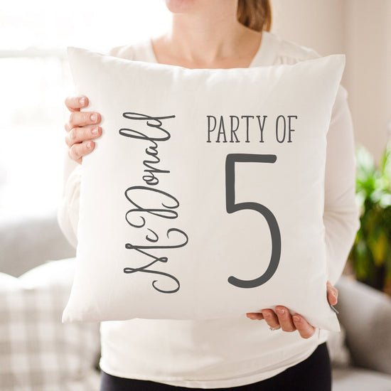 Party of Birth Announcement Pillow | Party Of Pillow | Pregnancy Announcement Pillow | Birth Announcement Pillow | Pregnancy Birth Reveal