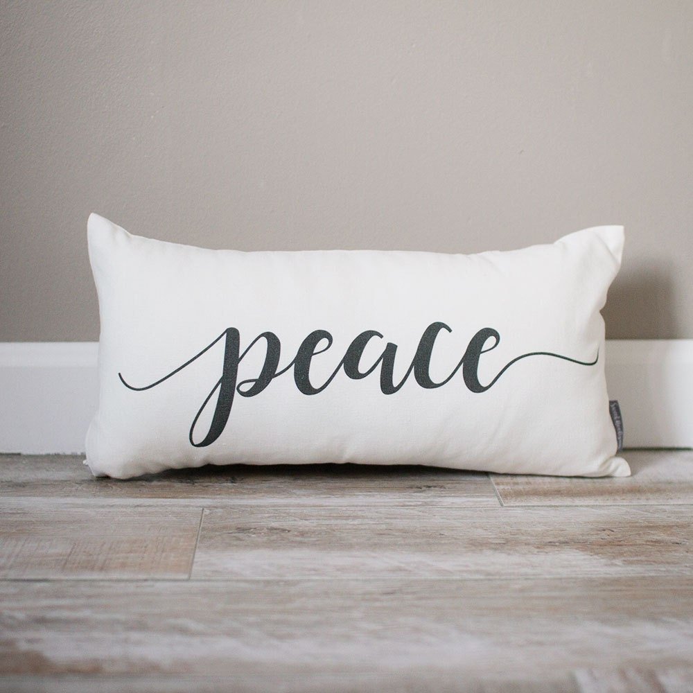 Peace Pillow | Christmas Pillow | Holiday Pillow | Holiday Gift | Christmas Gift | Rustic Decor | Holiday Decor | Christmas Decor
