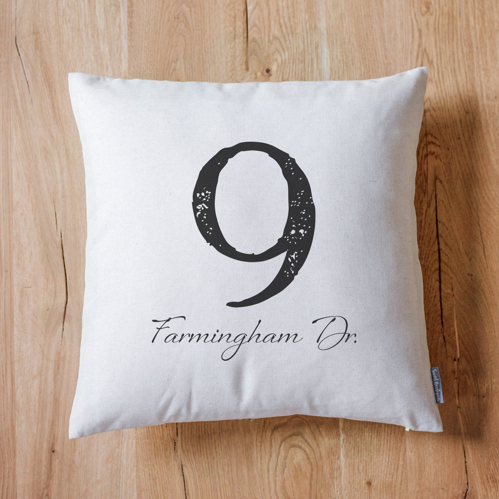 Personalized Address Pillow Personalized Farmhouse Pillow Vintage Sweet Hooligans Design