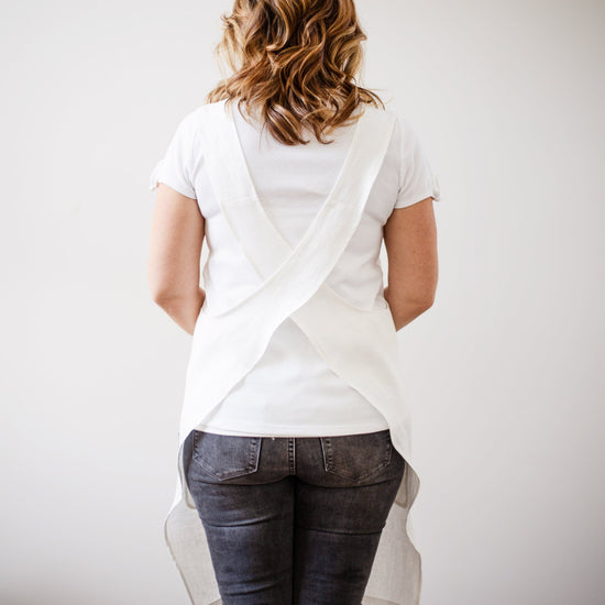 Personalized Apron | Kitchen Apron | Custom Apron | Full Kitchen Apron | Custom Monogram Apron | Vintage Apron | 100% Linen Full Apron