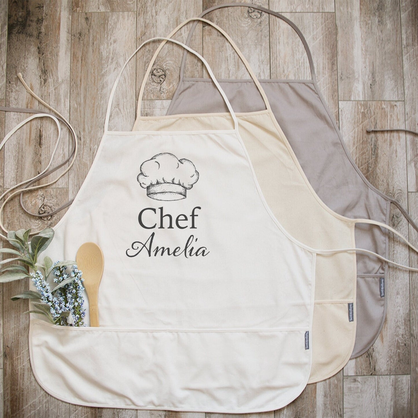Personalized Apron | Kitchen Apron | Custom Apron | Full Kitchen Apron | Custom Monogram Apron | Vintage Apron | Cotton Canvas Full Apron