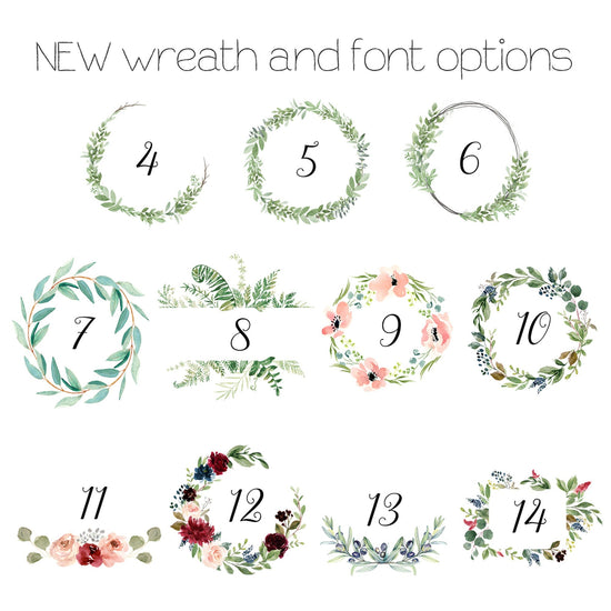 Personalized Floral Wreath Apron | Kitchen Apron | Custom Apron | Floral Wreath | Custom Monogram Apron | Cotton Canvas Full Apron