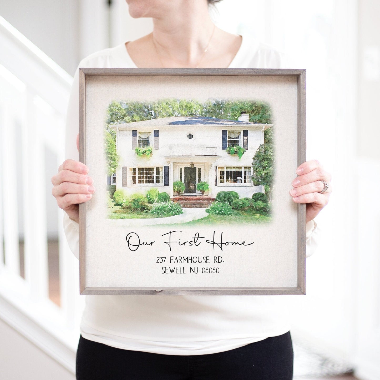 Personalized Housewarming Gift First Home Gift | Custom Watercolor House Portrait | Watercolor Painting | Realtor Closing Gift Home Portrait