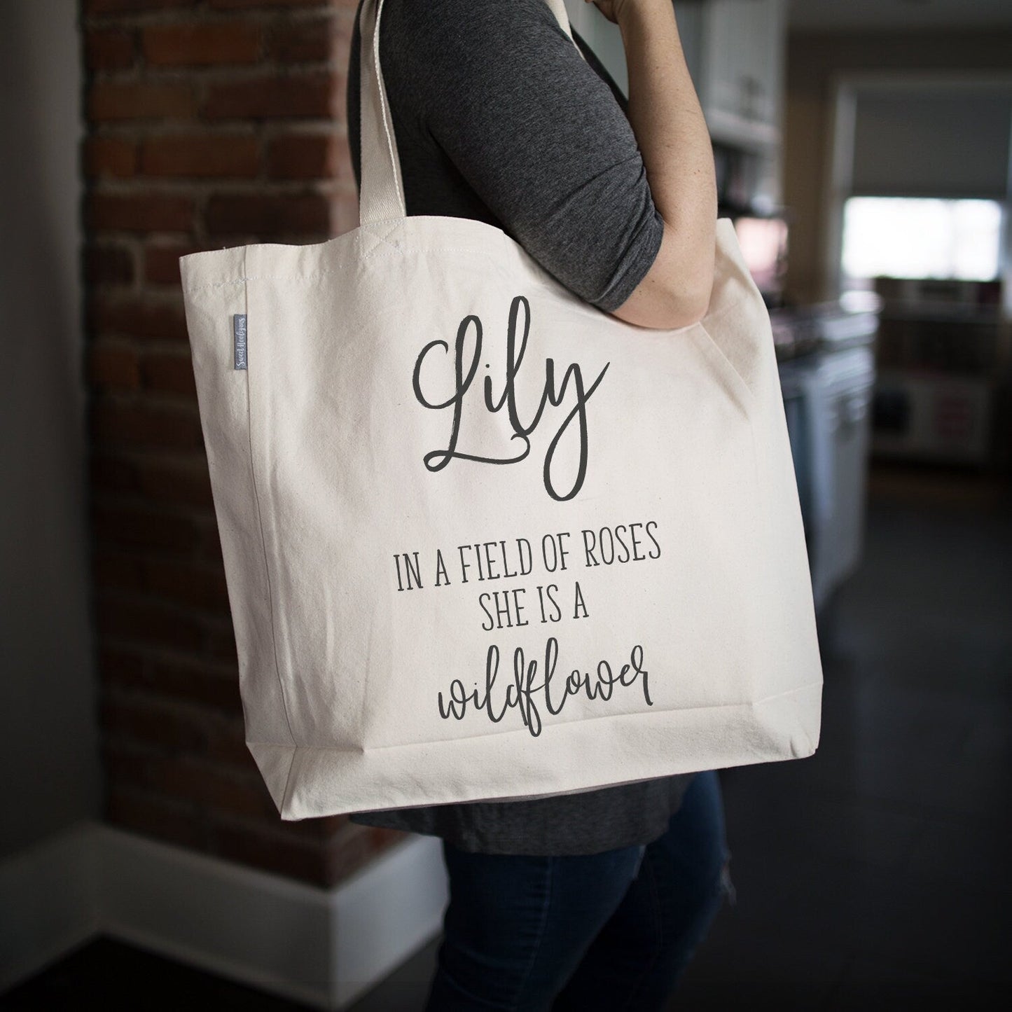 Load image into Gallery viewer, Personalized Name Tote Bags | Baby Tote Bags | Tote Bags | Personalized Tote Bags | Monogram Tote Bag | Custom Tote Bag | Mom Bag | Custom
