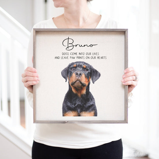 Load image into Gallery viewer, Personalized Pet Memorial Frame | Pet Loss Gifts | Dog Loss Gift | Custom Pet Portrait Gift | Pet Sympathy Gift Pet Loss Portrait Watercolor
