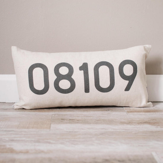 Load image into Gallery viewer, Personalized Zip Code Pillow | Personalized Pillow | Dorm Decor | Monogrammed Gift | Rustic Home Numbers Pillow Home Decor Farmhouse Decor
