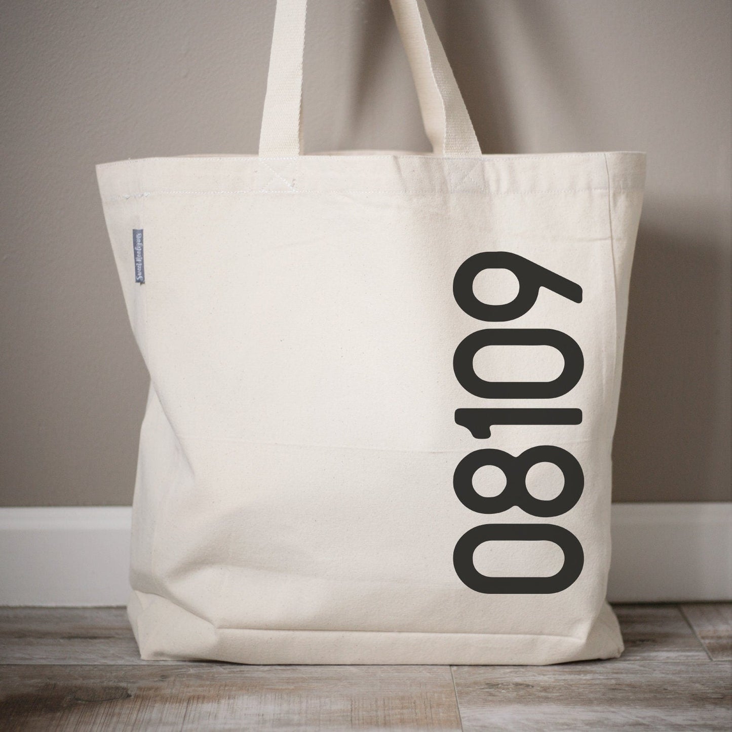Personalized Zip code Tote Bags, Party Tote Bags
