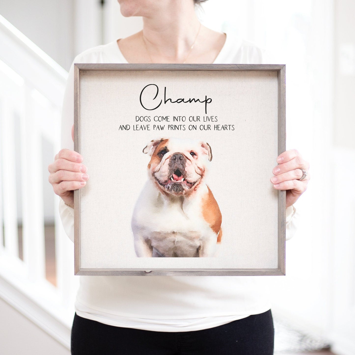 Load image into Gallery viewer, Pet Loss Gift Memorial Frame | Pet Loss Gifts | Dog Loss Gift | Custom Pet Portrait Gift | Pet Sympathy Gift Pet Loss Portrait Watercolor
