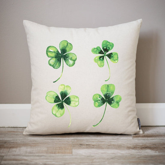 Load image into Gallery viewer, Pillow Shamrocks | Irish Shamrocks | Shamrock Home Decor | Decorative Pillows | Rustic Holiday Decor | Irish Pillow | Saint Patricks Decor
