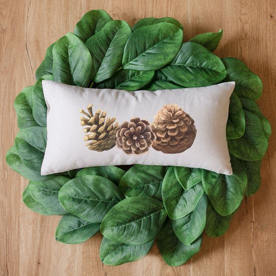 Pinecones Winter Pillow | Pinecones Christmas Decor | Rustic Holiday Pillow | Vintage Christmas Decor Gift | Rustic Christmas Pillow