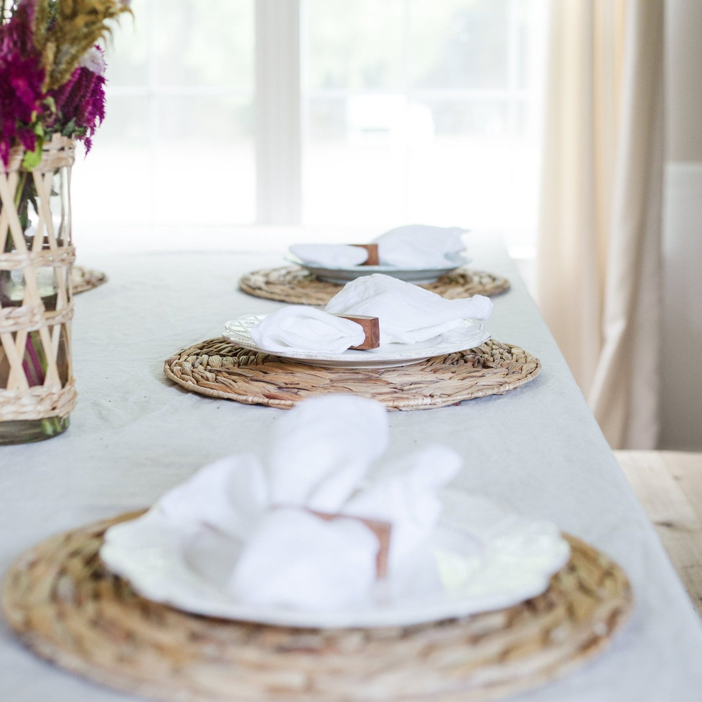 Load image into Gallery viewer, Set of 2 Natural Soft Kitchen Linen Napkins | 100 % Soft Linen Napkin Set | Linen Napkins Kitchen Decor for Table Linens | Party Linens
