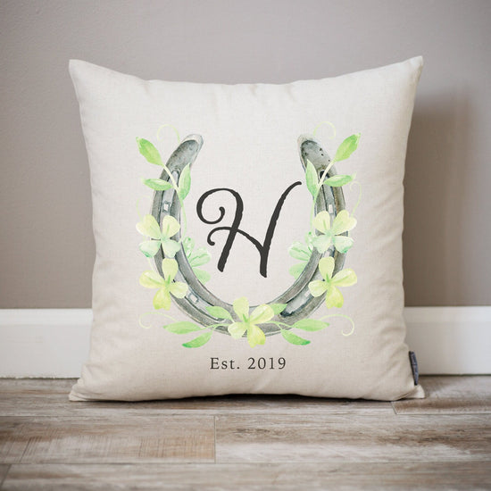 Load image into Gallery viewer, St Patricks Day Pillow | Four Leaf Clover Pillow | St Pattys Day Decor | Irish Pillows | Luck of the Irish Decor | Farmhouse Style Sign - Sweet Hooligans Design
