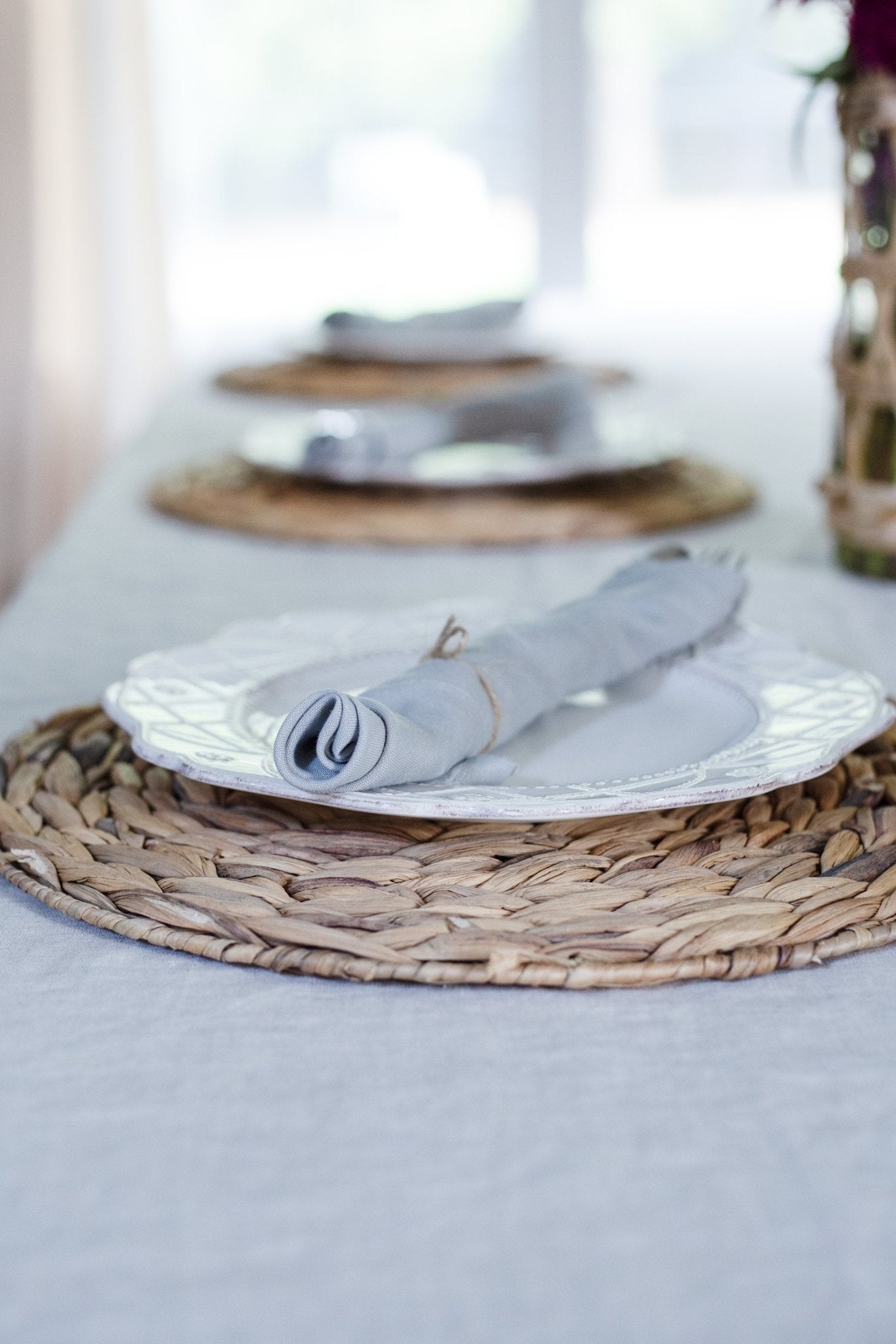 Table Cloth Napkins For Wedding | Table Linen Kitchen Napkins Set Of 2 Light Gray Napkins | 100% Linen Napkins | Dinner Kitchen Napkins - Sweet Hooligans Design