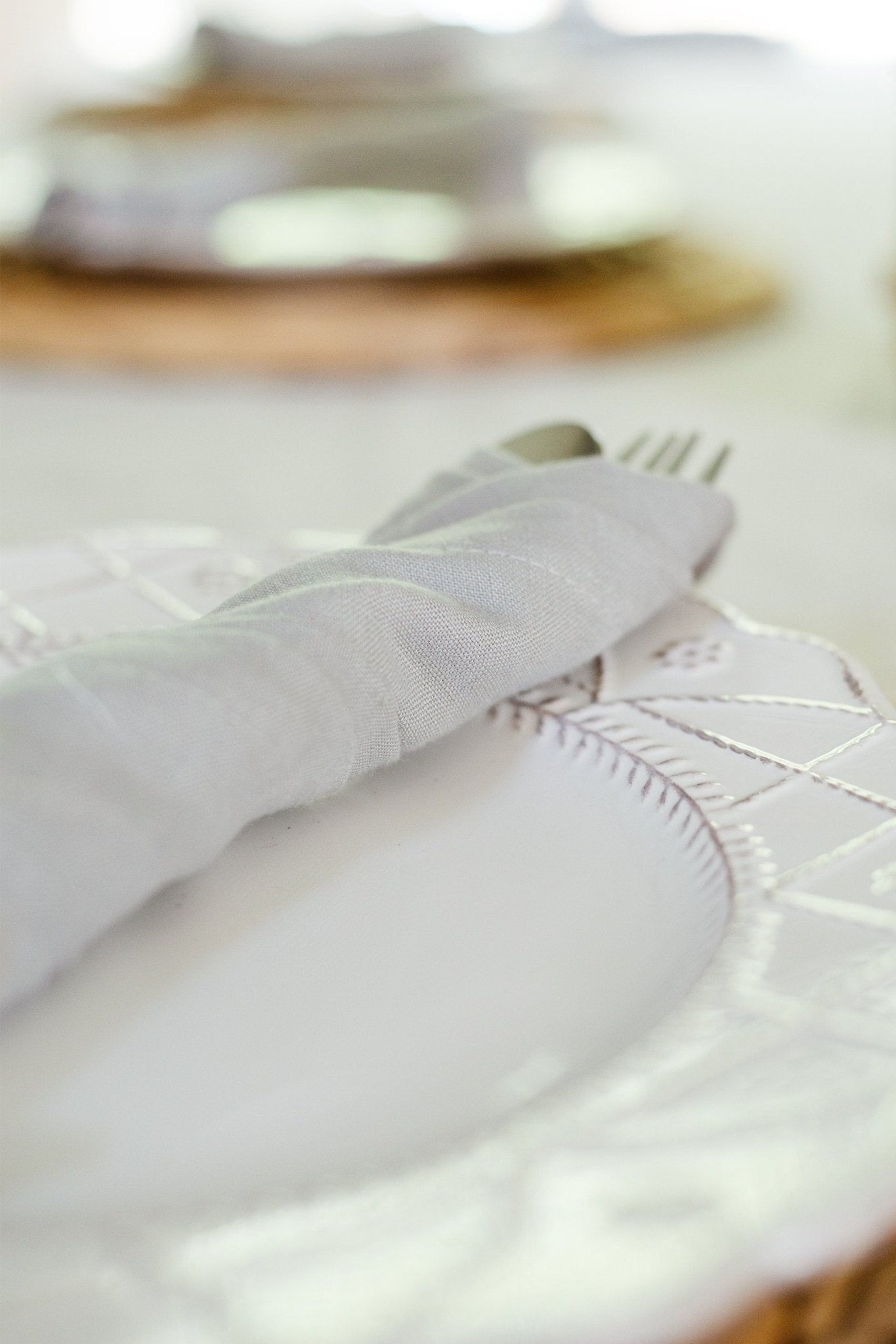 Table Linen Kitchen Napkins Set Of 2 Light Gray Napkins | 100% Linen Napkins | Dinner Kitchen Napkins | Table Cloth Napkins For Wedding - Sweet Hooligans Design