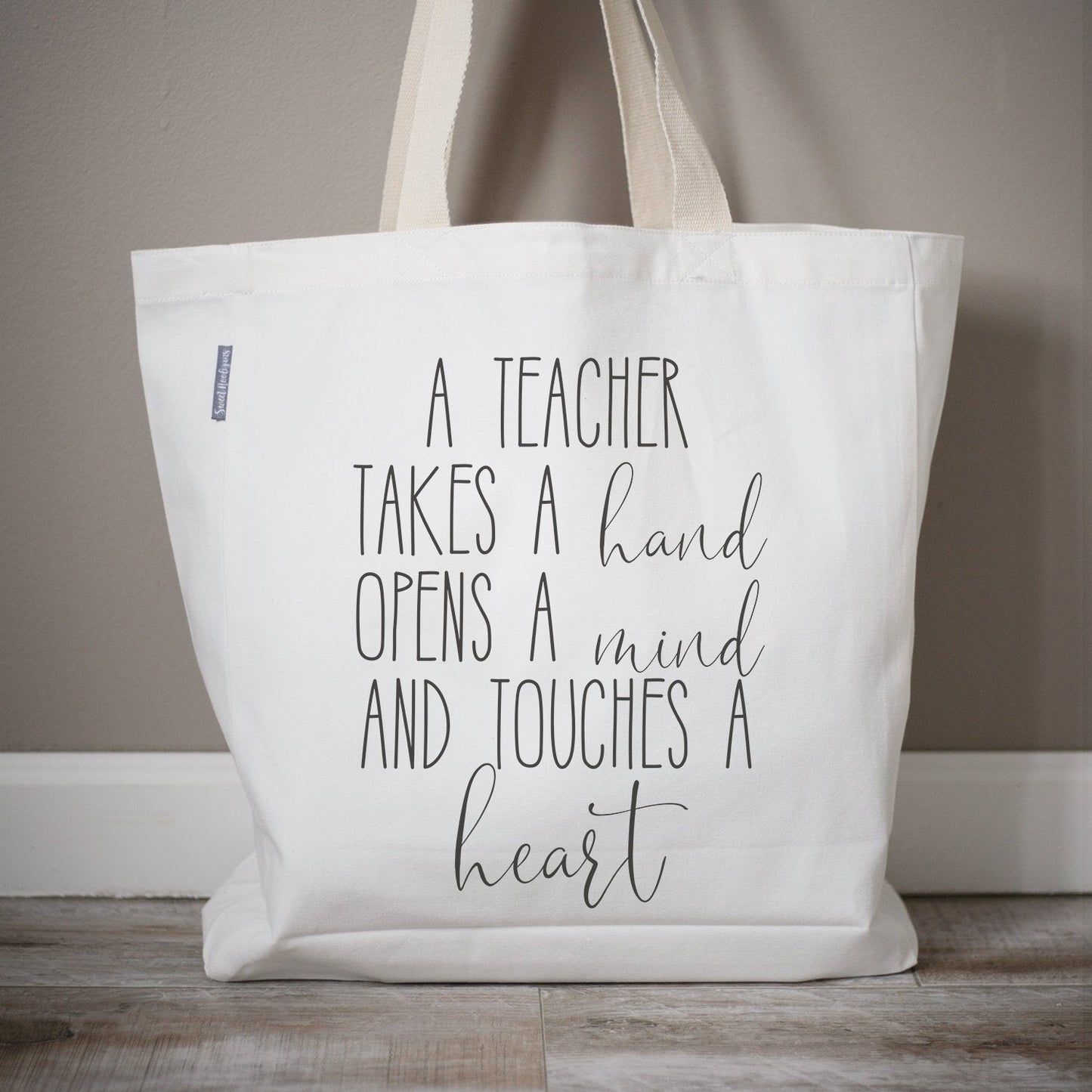 Teacher Gift | Back to School Teacher Gift | Personalized Teacher Gift | Teacher Tote Bag | Teacher Bag | Monogrammed Tote Canvas Bag | Tote - Sweet Hooligans Design
