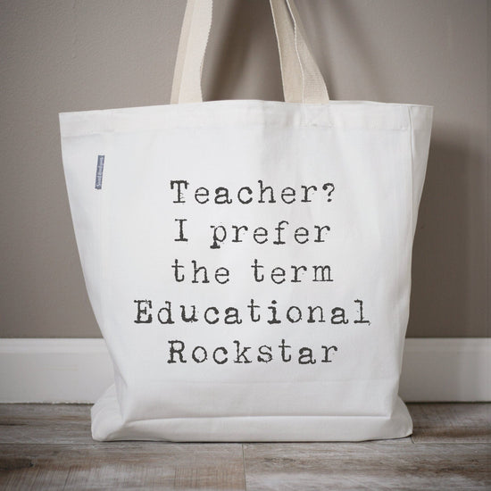 Teacher Gift | Back to School Teacher Gift | Personalized Teacher Gift | Teacher Tote Bag | Teacher Bag | Monogrammed Tote Canvas Bag | Tote - Sweet Hooligans Design