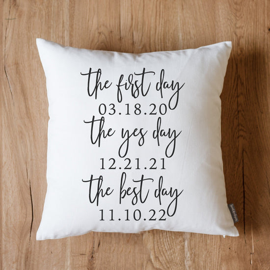 The First Day The Yes Day The Best Day | Wedding Gift | Wedding Gifts for Couple | Bridal Shower Gift for Husband | Gift for Bride and Groom - Sweet Hooligans Design