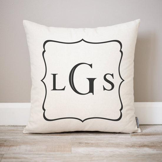 Load image into Gallery viewer, Unique Monogram Pillow Dorm Decor Gift | Personalized Custom College Dorm Gifts | Unique Dorm Decor Pillow Ideas | Custom Monogramed Pillow - Sweet Hooligans Design
